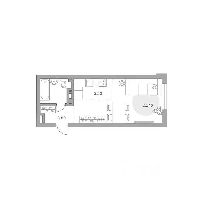Студия Башкортостан, Уфа Зеленая Роща жилрайон, Лесная Симфония жилой ... - Фото 1