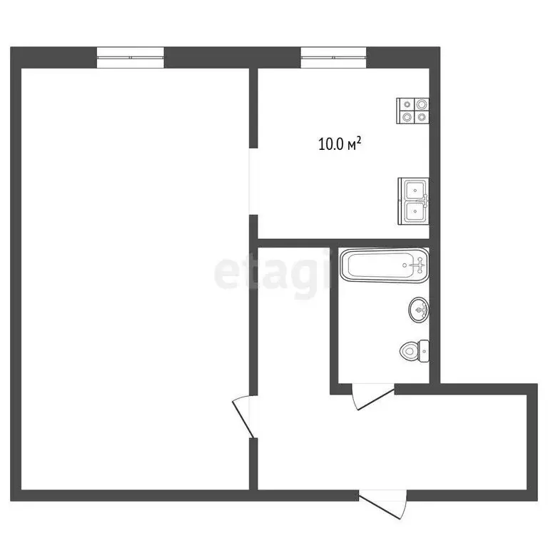 1-комнатная квартира: Тюмень, улица Энергетиков, 56 (32 м) - Фото 2