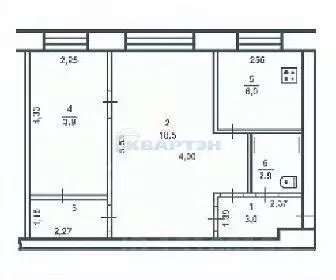 2-к кв. Новосибирская область, Обь ул. ЖКО Аэропорта, 8 (45.0 м) - Фото 2