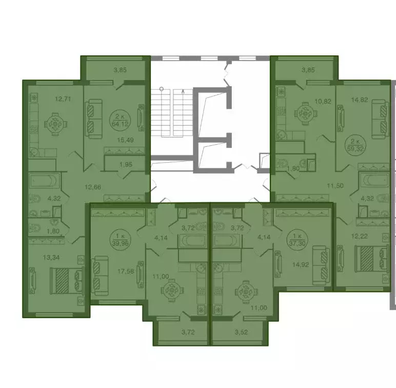1-к кв. Тверская область, Тверь Бурашевское ш., 60 (37.3 м) - Фото 2