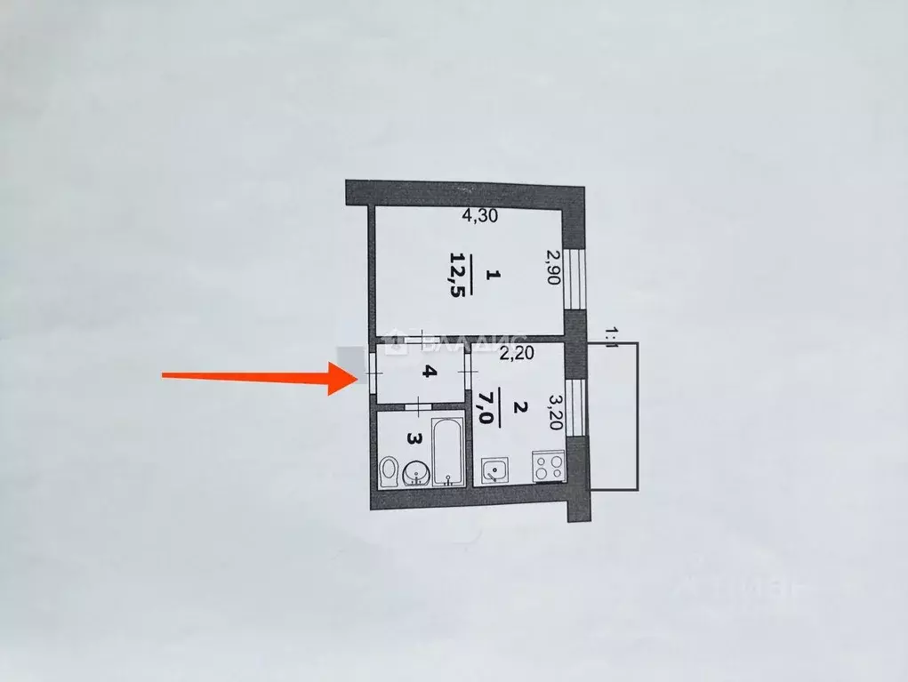 1-к кв. Белгородская область, Белгород Октябрьская ул., 23 (28.0 м) - Фото 1