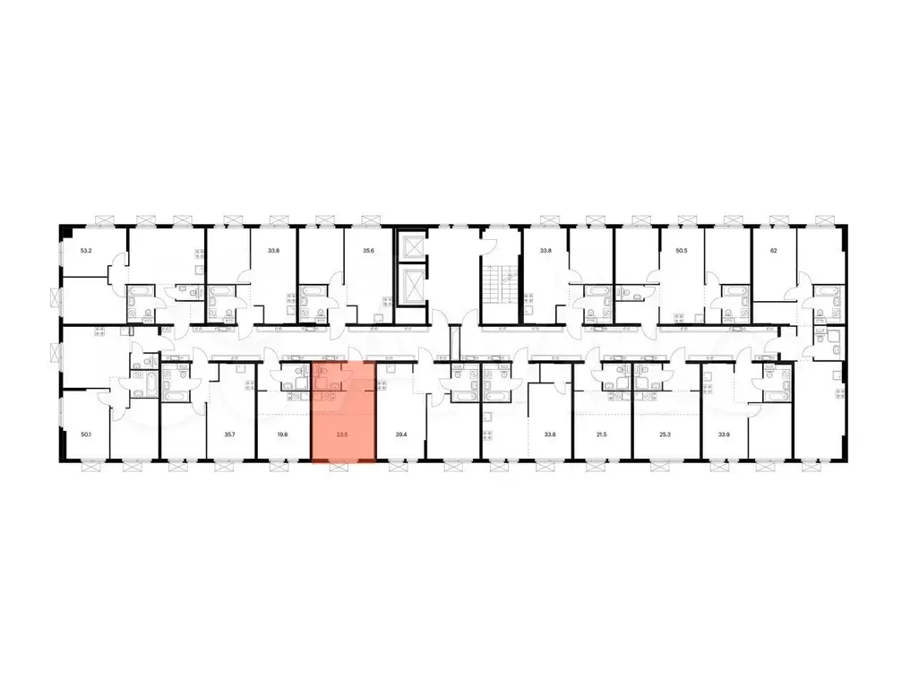 Квартира-студия, 23,5 м, 11/14 эт. - Фото 1