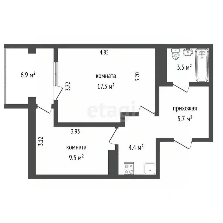 2-к кв. Крым, Ялта ул. Суворовская, 31 (45.3 м) - Фото 0