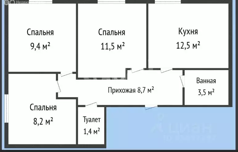 3-к кв. Краснодарский край, Горячий Ключ Заводская ул., 48 (69.0 м) - Фото 2