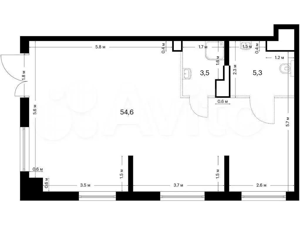 Продам помещение свободного назначения, 63.4 м - Фото 0