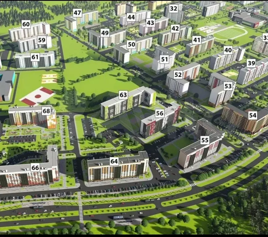 1-к. квартира, 44,9 м, 8/9 эт. - Фото 1