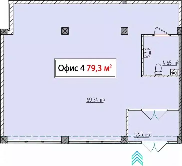 Офис в Крым, Симферополь ул. Батурина, 133 (79 м) - Фото 1