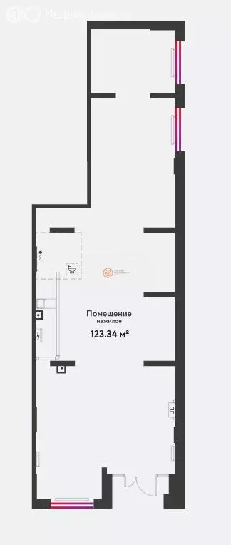 Помещение свободного назначения (123.34 м) - Фото 1