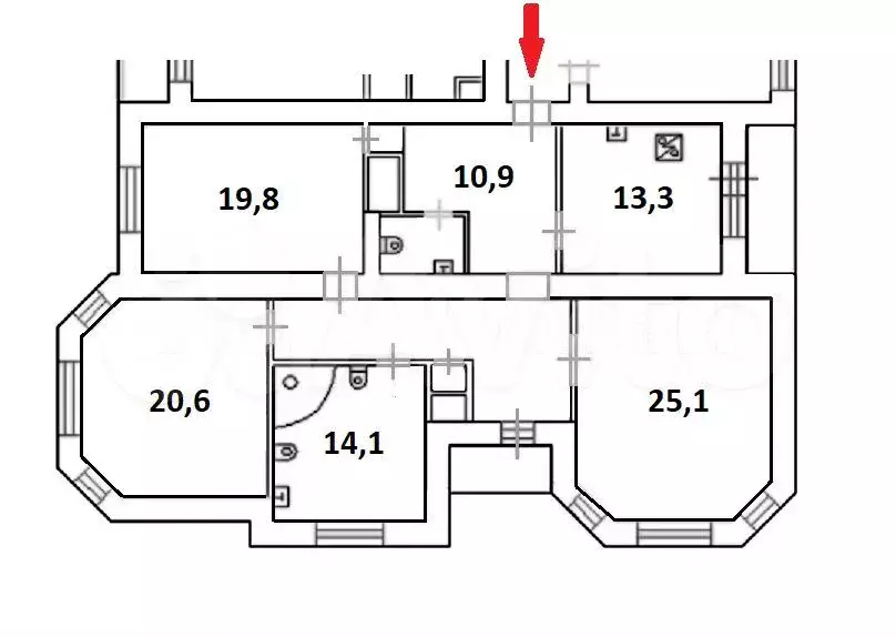 3-к. квартира, 120,2 м, 7/12 эт. - Фото 0