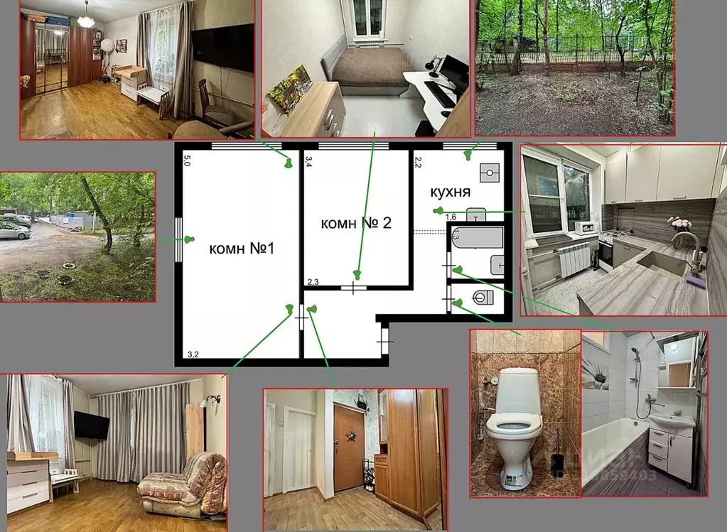 2-к кв. Москва ул. Гамалеи, 8 (43.0 м) - Фото 1