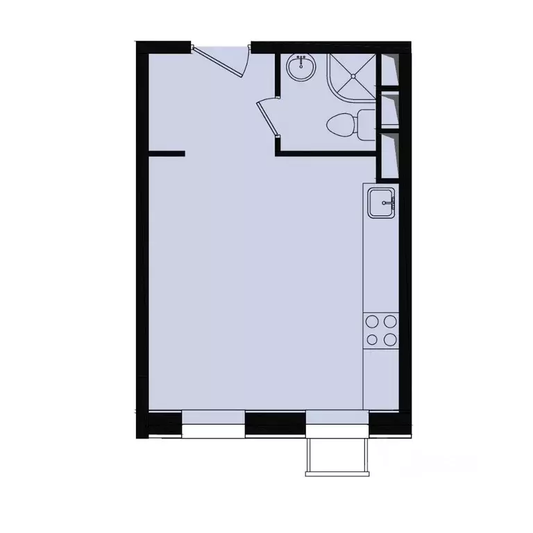 Студия Москва Березовая аллея, 19к4 (23.7 м) - Фото 1