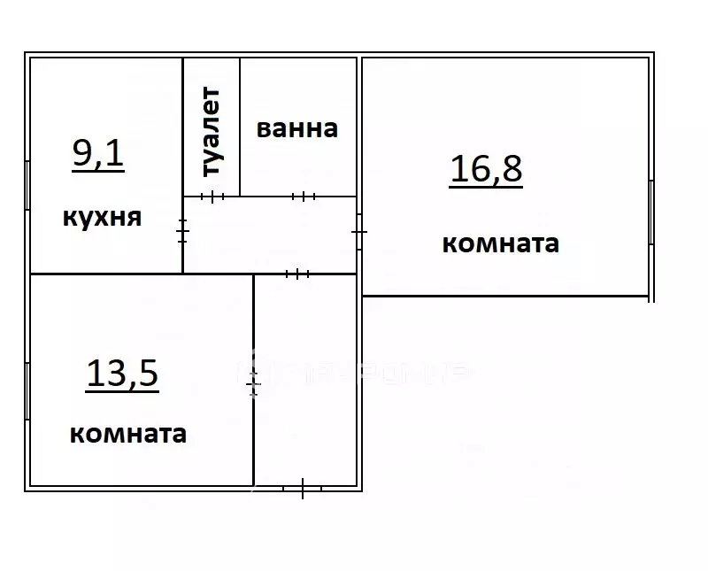 2-к кв. Санкт-Петербург, Санкт-Петербург, Кронштадт Ленинградская ул., ... - Фото 1