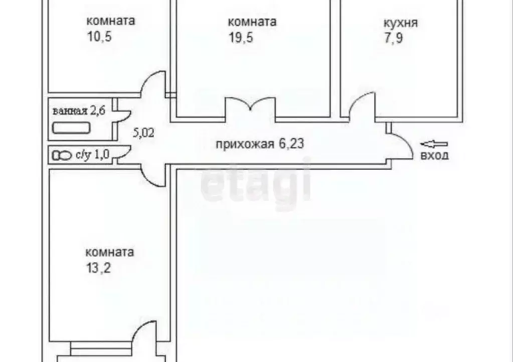 3-к кв. Орловская область, Орел Московское ш., 157 (66.0 м) - Фото 1