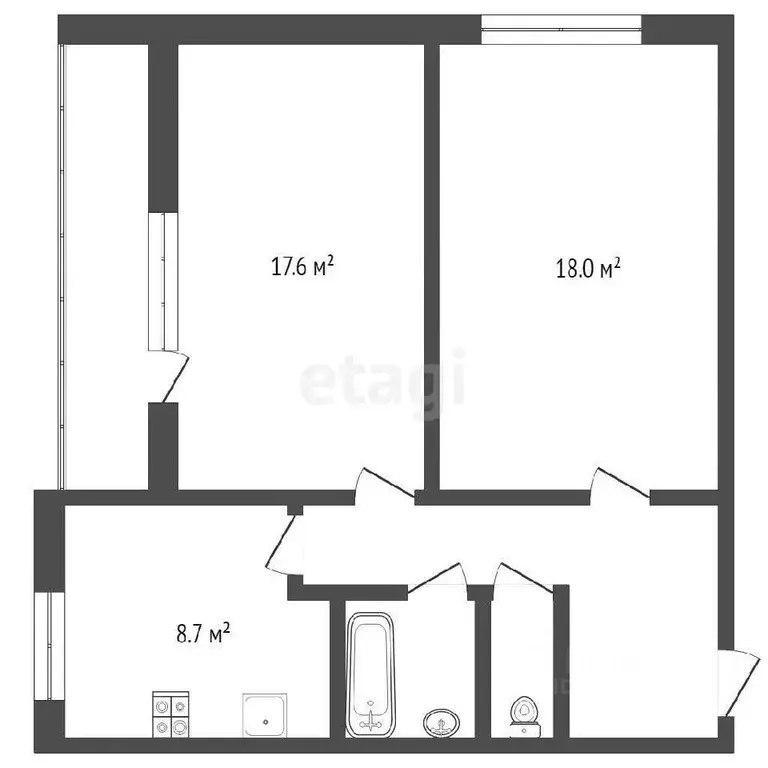 2-к кв. Москва, Москва, Зеленоград к515 (54.0 м) - Фото 1