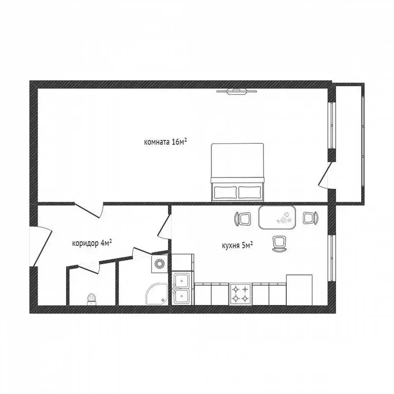 1-к кв. Краснодарский край, Новороссийск ул. Алексеева, 29 (30.0 м) - Фото 1