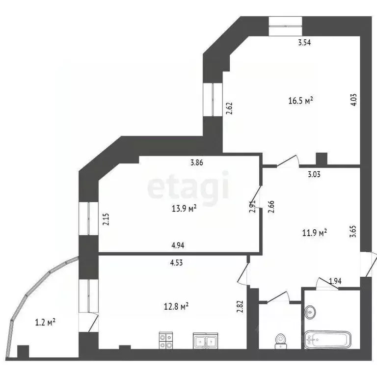 2-к кв. Ямало-Ненецкий АО, Тарко-Сале Пуровский район, ул. Е.К. ... - Фото 2