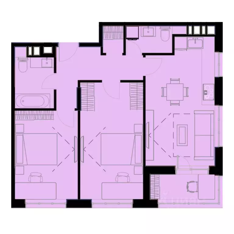 3-к кв. Приморский край, Уссурийск Кленовый парк жилой комплекс (67.5 ... - Фото 1