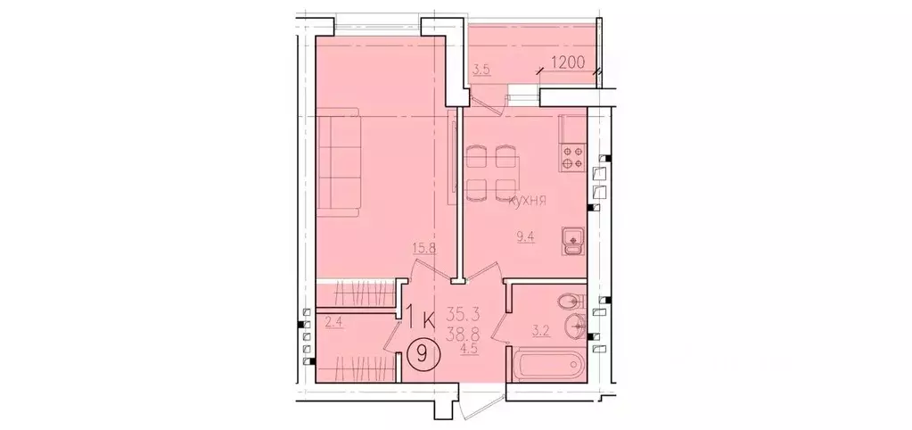 1-к кв. Саратовская область, Энгельс Энгельс-9 мкр, 2 (38.8 м) - Фото 0