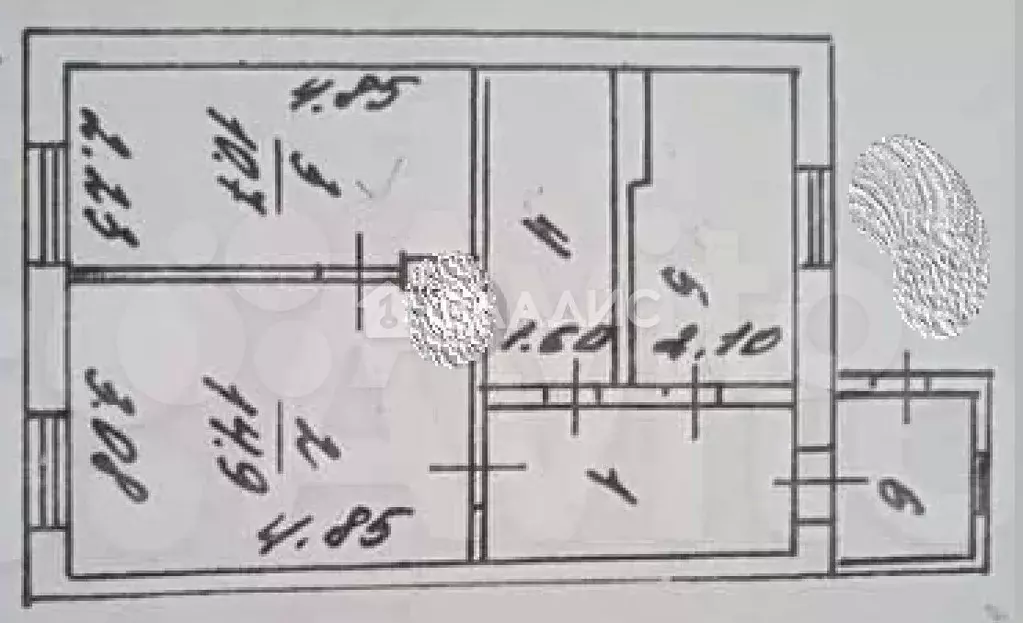 2-к. квартира, 49,6 м, 1/1 эт. - Фото 0