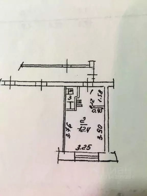 1-к кв. Липецкая область, Липецк Левобережная ул., 1 (17.0 м) - Фото 0