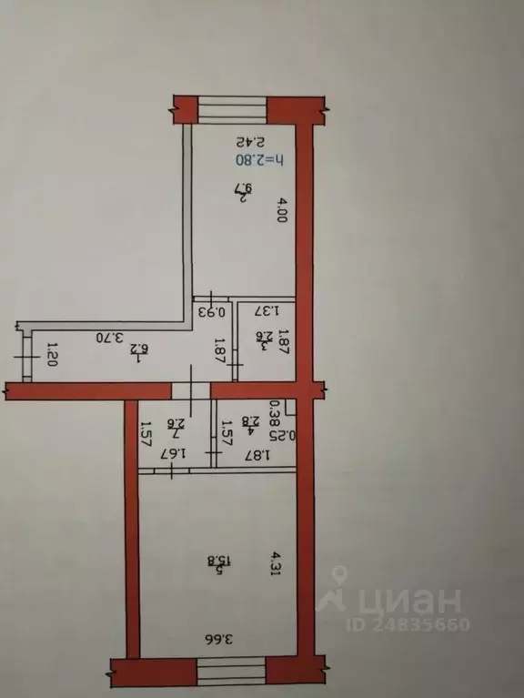1-к кв. Алтайский край, Бийск ул. Михаила Фрунзе, 1 (39.7 м) - Фото 1