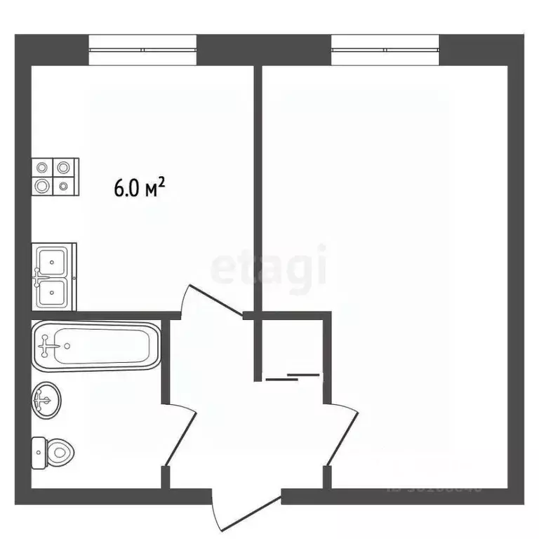 1-к кв. Саратовская область, Балашов Юбилейная ул., 30 (20.3 м) - Фото 1