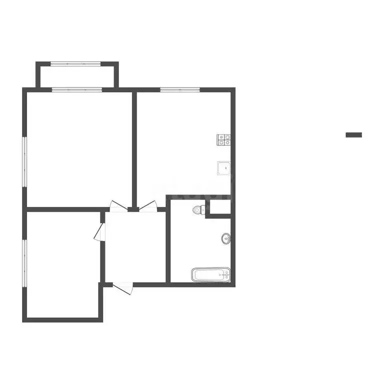 2-комнатная квартира: Суворов, улица Фрунзе, 16 (41.3 м) - Фото 1