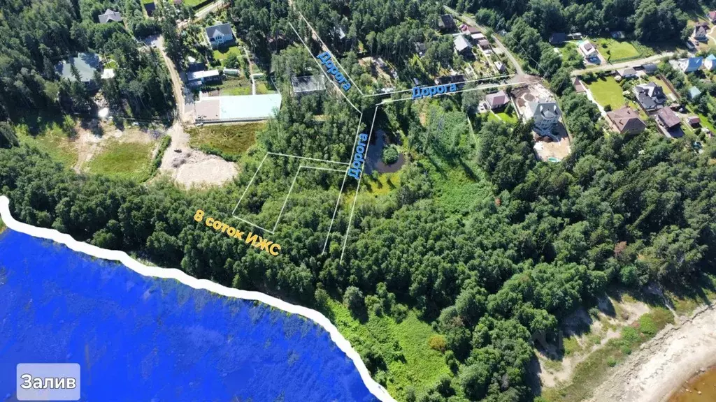 Участок в Ленинградская область, Ломоносовский район, Лебяженское ... - Фото 1