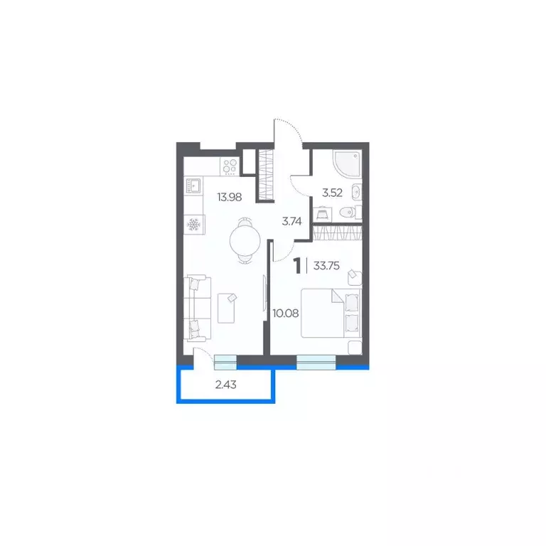 1-к кв. Рязанская область, Рязанский район, Дядьковское с/пос, с. ... - Фото 1