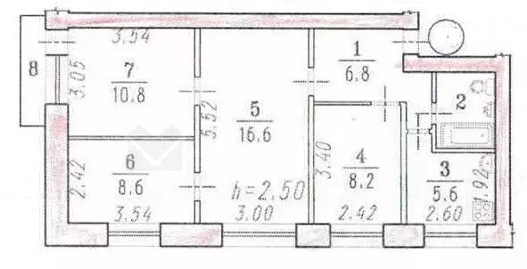 4-к кв. Омская область, Омск ул. Чапаева, 81 (60.2 м) - Фото 1