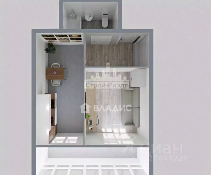 1-к кв. Крым, Керчь ш. Вокзальное, 145 (35.32 м) - Фото 2