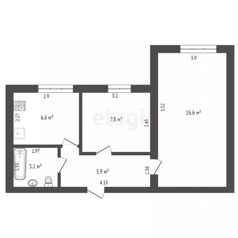 2-к кв. Мордовия, Саранск ул. Лихачева, 35 (40.0 м) - Фото 1