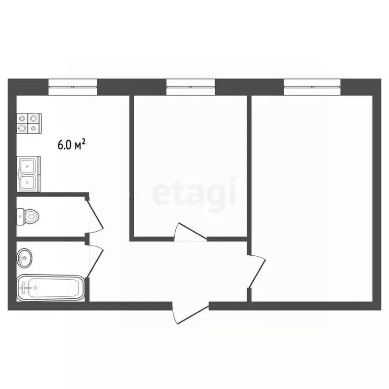 2-к кв. Московская область, Серпухов проезд Мишина, 11 (44.3 м) - Фото 2