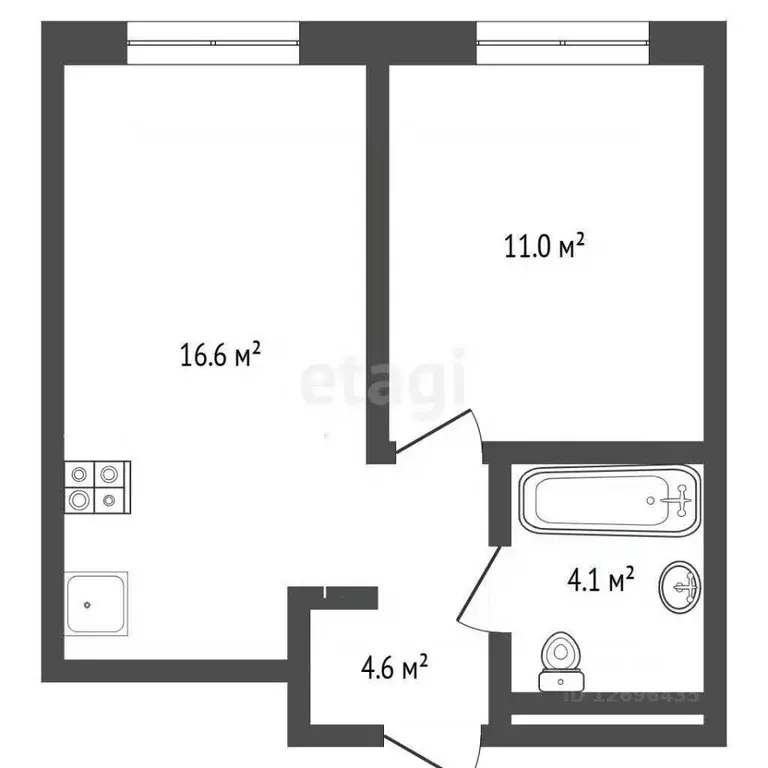 1-к кв. Московская область, Балашиха ул. Реутовская, 6 (35.8 м) - Фото 2