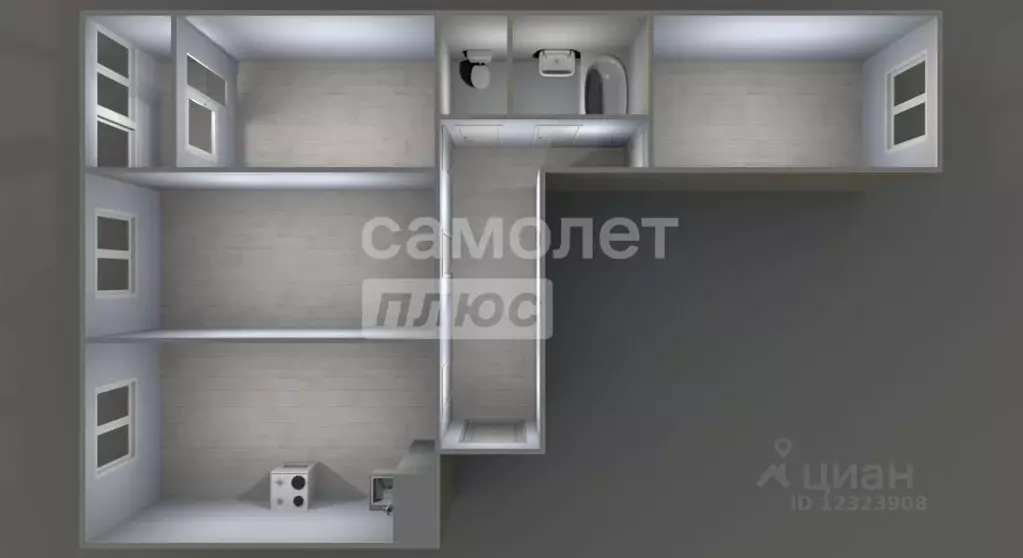 3-к кв. Москва ш. Остафьевское, 12к1 (68.8 м) - Фото 2