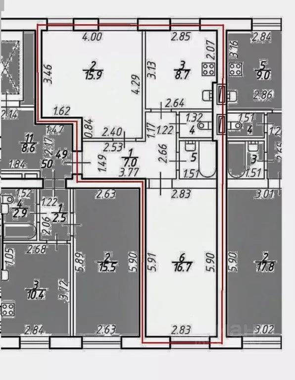 2-к кв. Санкт-Петербург пос. Шушары, Московское ш., 256к1 (51.9 м) - Фото 2