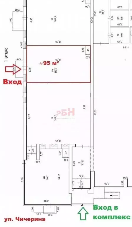Торговая площадь в Челябинская область, Челябинск ул. Чичерина, 27 ... - Фото 2