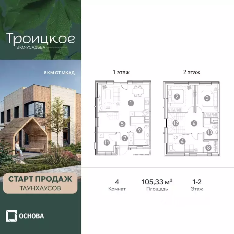 Таунхаус в Московская область, Мытищи городской округ, с. Троицкое  ... - Фото 1