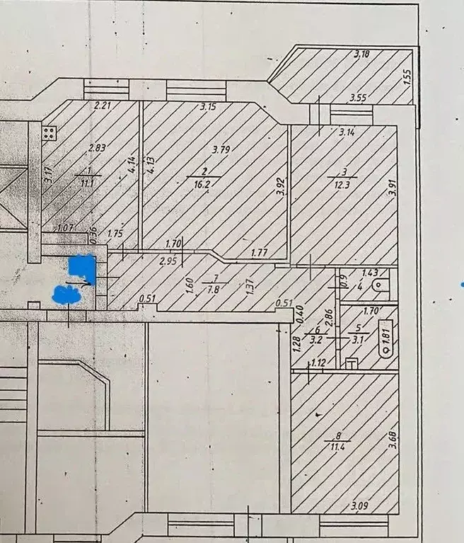 3-к кв. Татарстан, Зеленодольск ул. Комарова, 39 (66.4 м) - Фото 1