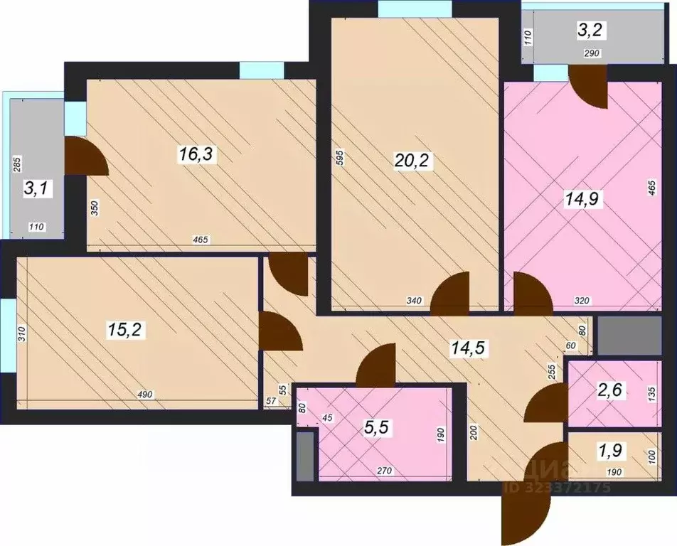 3-к кв. Свердловская область, Екатеринбург ул. 8 Марта, 202/4 (90.1 м) - Фото 0
