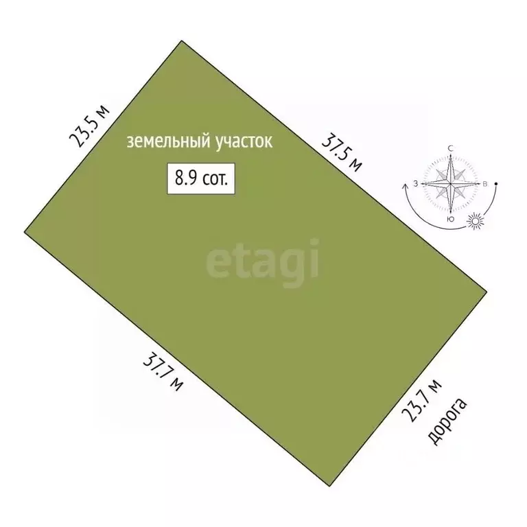 Участок в Коми, Ухта Рябиновая ул., 4 (8.9 сот.) - Фото 1