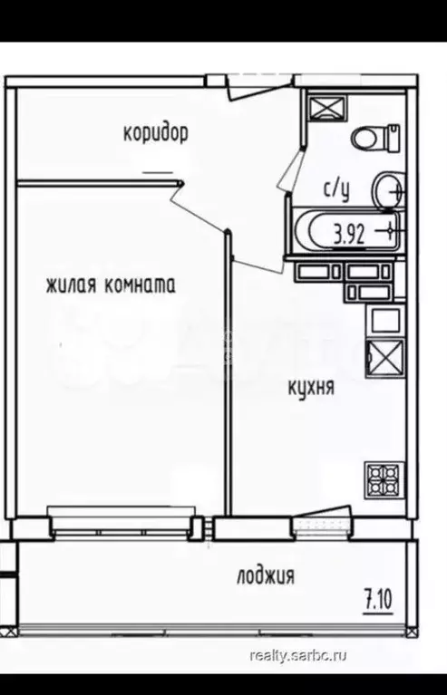 1-к. квартира, 47,6 м, 11/22 эт. - Фото 0