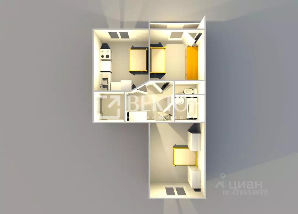 2-к кв. Ярославская область, Ярославль ул. 8 Марта, 11к3 (70.1 м) - Фото 2