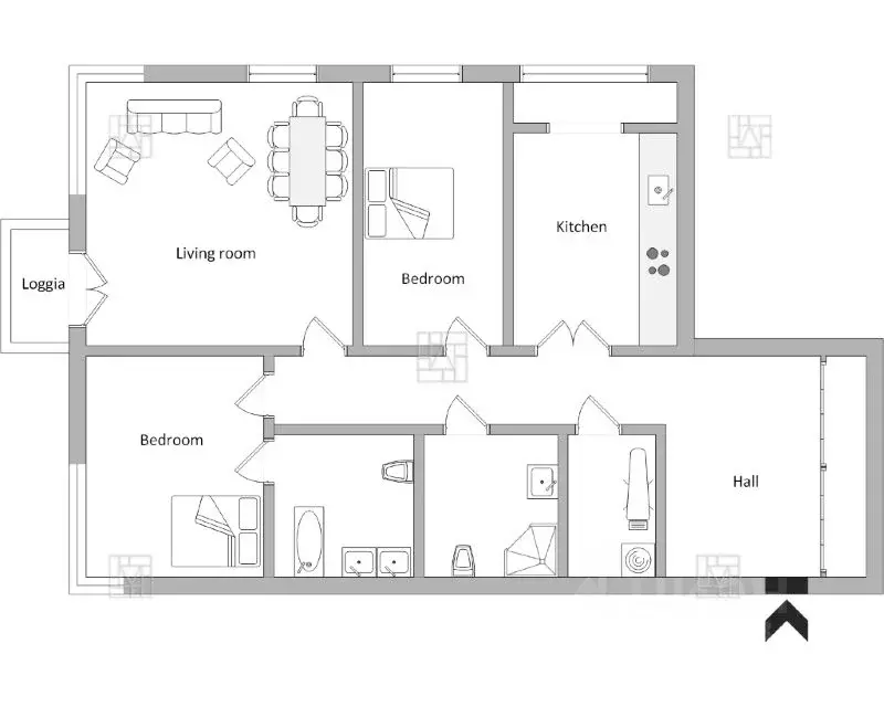3-к кв. Москва Мосфильмовская ул., 70к1 (145.0 м) - Фото 1