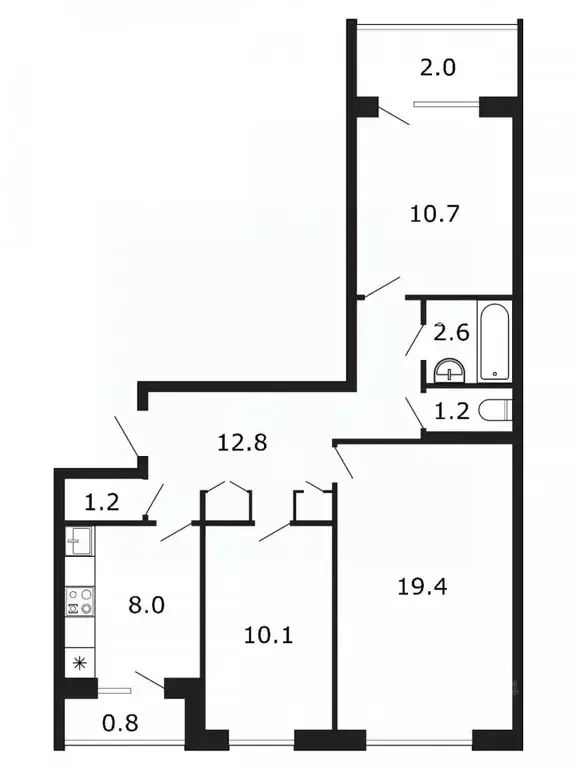 3-к кв. Тверская область, Тверь бул. Ногина, 6к4 (69.0 м) - Фото 1