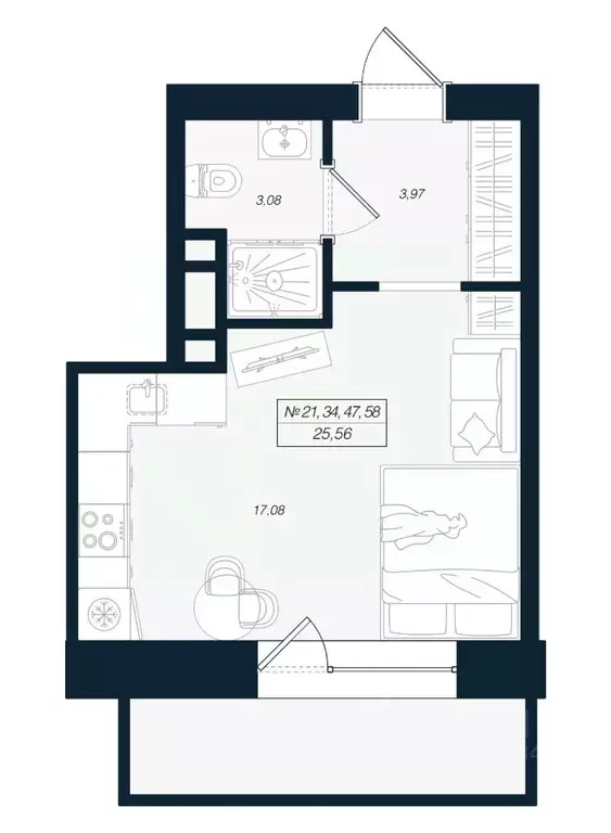Студия Ленинградская область, Выборгский район, Рощино пгт ул. ... - Фото 1