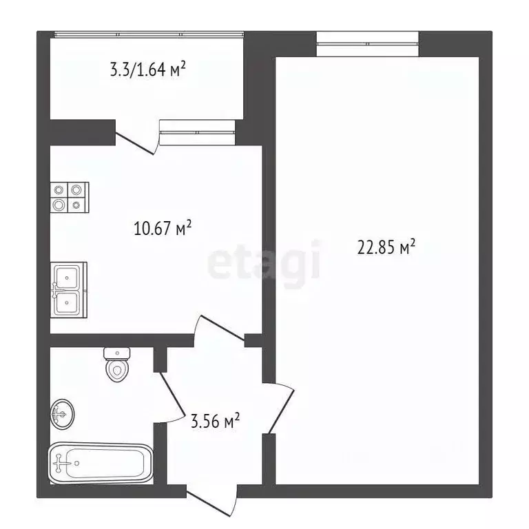 1-к кв. Московская область, Ногинск Богородский городской округ, ул. ... - Фото 2