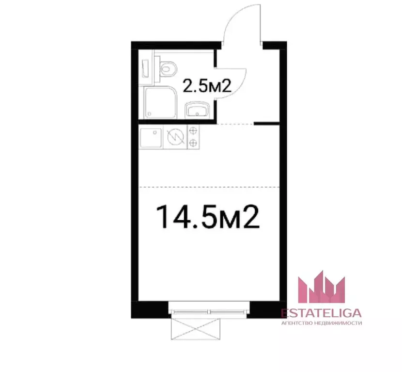 1-к кв. Москва Кольская ул., 8к2 (19.9 м) - Фото 1