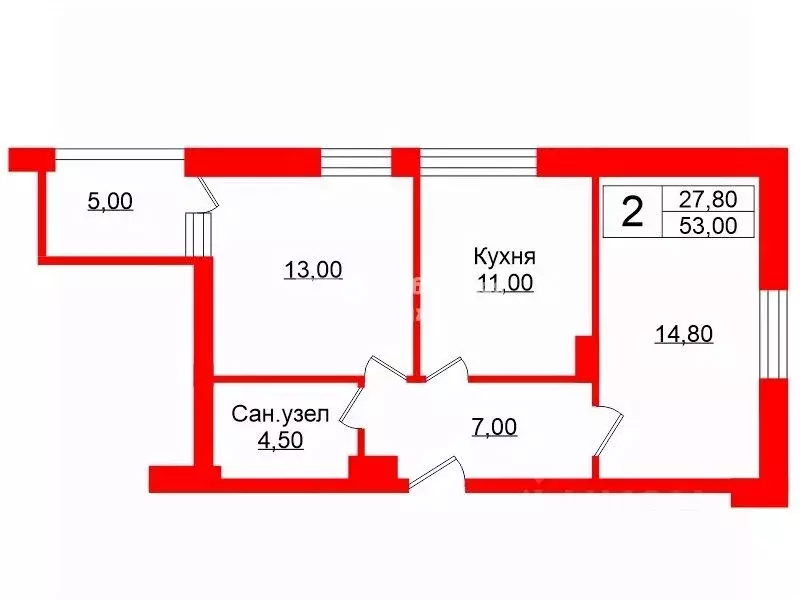 2-к кв. Ленинградская область, Всеволожский район, Бугровское ... - Фото 2