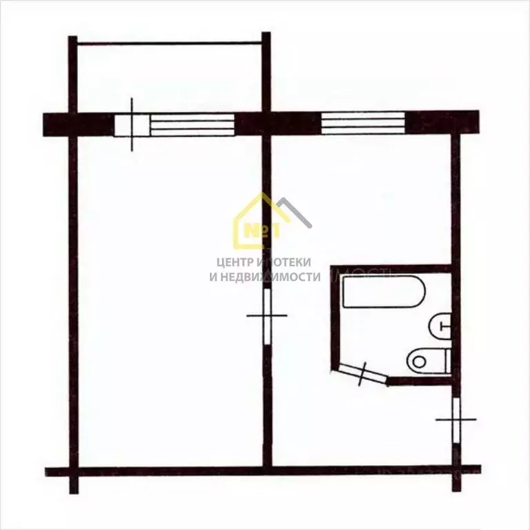 1-к кв. Челябинская область, Челябинск ул. Дзержинского, 91 (30.8 м) - Фото 1